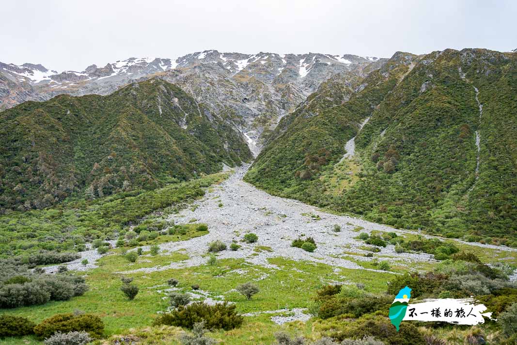 紐西蘭庫克山啄羊鸚鵡角步道（Kea Point Track）-冰河沖積扇