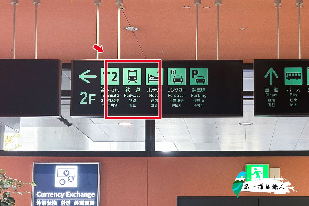 關西機場鐵道（HARUKA）指示牌